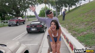 Adriana Chechik is a wild and horny chick. This week, we called her up to have some public fun