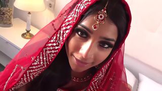 Indian teen slut in red sari pleasures herself for the first time on camera, gets wetter than ever