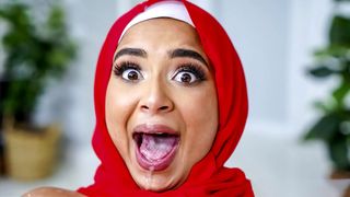 The clash of cultures led an American dude and his Arab girlfriend in a hijab to intense anal sex