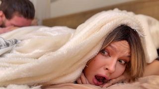 Stepsister got horny when she saw me fucking my Tantally doll and decided to switch places with her