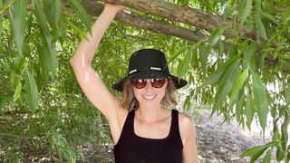 MILF Wife does huge public double cum swallow at beach after husband watches her fuck friend