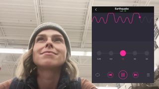 Naughty Nympho Cums Like a Fountain in Supermarket – Lush Remote Insanity!