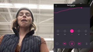 Naughty Nympho Cums Like a Fountain in Supermarket – Lush Remote Insanity!