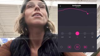 Naughty Nympho Cums Like a Fountain in Supermarket – Lush Remote Insanity!