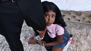 Ebony Babysitter Caught Rubbing Herself, Then Fucked Hard as Hell!