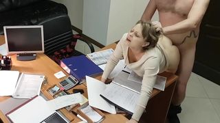 Sneaky Fuck with the Sexy Secretary – She Takes It Like a Champ!