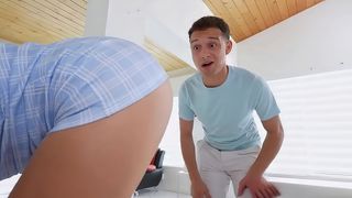 Horny Stepson Can't Resist Stepmom's Big Ass in Kitchen, Begs Her to Let Him Cum in Her Asshole Horny Stepson Can't Resist Stepmom's Big Ass in Kitchen, Begs Her to Let Him Cum in Her Asshole