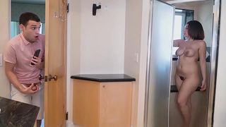 Big-Tit Stepmom Catches Stepson Watching Her in the Shower and Gets a Hardcore Pounding