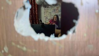 Peeping Through a Wall Hole, Caught My Cousin Jerking Off on Colombia Vacation