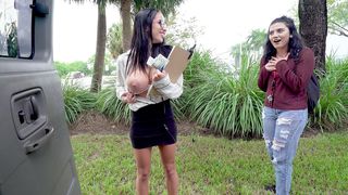 Secretary with glasses obtains a chance to earn money for XXX fun