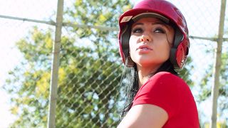 Audrey Bitoni's Sultry Batting Practice in Hot XXX Video