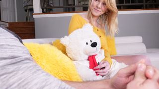 Her Give a Sloppy Blowjob, Deep Throat, and Get a Titjob Before He Cums in Her Mouth.