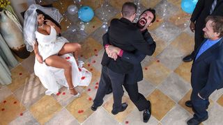 Ohh, the lucky bride with the garter belt toss! But Charles' sausage party ends with a thirst-quenching honeymoon sweet post-marital bliss! Ohh, the lucky bride with the garter belt toss! But Charles' sausage party ends with a thirst-quenching honeymoon sweet post-marital bliss!